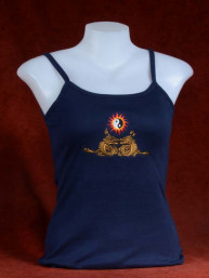 Tanktop met geborduurde draken en Yin-Yang