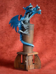 Wierookbrander met twee-koppige draak blauw