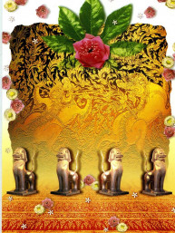 Thaise dubbele wenskaart met envelop nieuwjaar