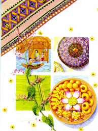 Thaise dubbele wenskaart met envelop kerst & nieuwjaar