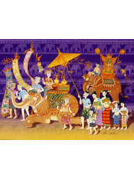 Thaise dubbele wenskaart met envelop nieuwjaar & geluk