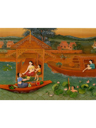 Thaise dubbele wenskaart met envelop kerst & nieuwjaar