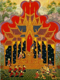 Thaise dubbele wenskaart met envelop nieuwjaar en geluk