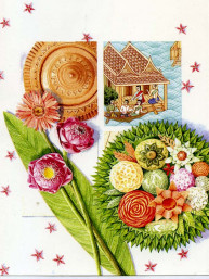 Thaise dubbele wenskaart met envelop nieuwjaar & voorspoed