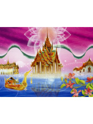 Thaise dubbele wenskaart met envelop nieuwjaar & geluk