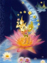 Thaise dubbele wenskaart met envelop kerst & nieuwjaar