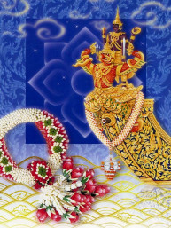 Thaise dubbele wenskaart met envelop nieuwjaar en geluk