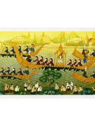 Thaise dubbele wenskaart met envelop nieuwjaar en geluk