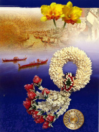 Thaise dubbele wenskaart met envelop nieuwjaar en succes