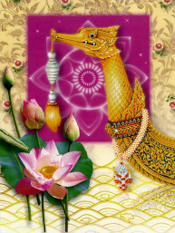 Thaise dubbele wenskaart met envelop nieuwjaar en geluk