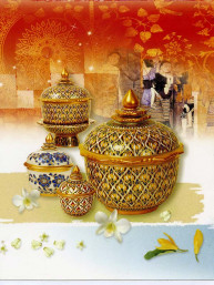 Thaise dubbele wenskaart met envelop nieuwjaar en succes