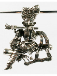 Hanger zilver Krishna met fluit