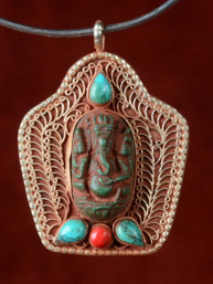 Hanger van Ganesha speksteen