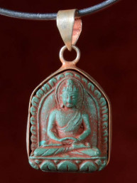 Hanger van Boeddha Dhyana mudra groen speksteen
