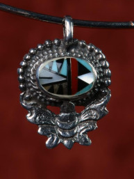 Hanger zilver vlinder op bloem