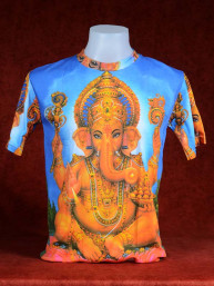 Excentriek T-shirt met gouden Ganesha