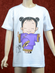 Paars Kung Fu T-shirt  voor kinderen