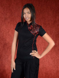 Shirt  dynasty zwart - rood