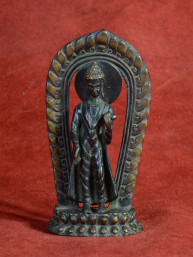Zeldzaam bronzen Boeddha uit nepal