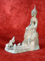 Woensdag middag Boeddha in Bhadrasana brons