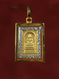 Phra Somdej Boeddha Amulet met zirkoontjes