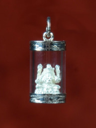 Ganesha amulet in zilveren koker