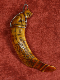 Authentieke Thaise Tijgertand Amulet hanger met Palad Khik