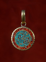 Hanger brons met Om symbool en Chakra