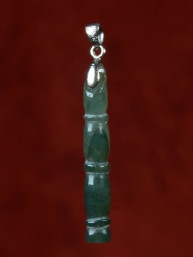 Hanger Jade Bamboo met zilveren oog
