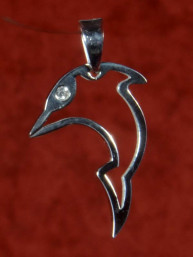 Decoratieve dolfijn hanger van edelstaal
