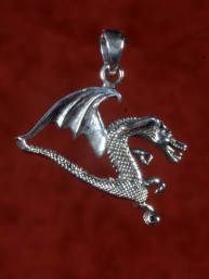 Decoratieve hanger van vliegende draak zilver