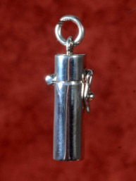 Zilveren relikwiehouder of pillendoosje met sluiting 10 mm