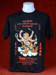 T-Shirt met afbeelding van Hanuman zwart L