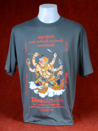 Mooi T-Shirt met afbeelding van Hanuman grijs