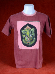 Mooi T-Shirt met afbeelding van groene Ganesha