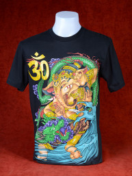T-Shirt met afbeelding van Ganesha met Om