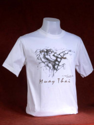 Muay Thai T-Shirt "Pra Ram Yeap Longkar"  wit