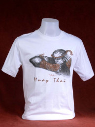 Muay Thai T-Shirt "Naka Kluen Gai" wit