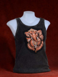 Tanktop met offset stonewash print van Ganesha.