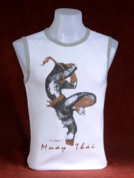 Tanktop Muay Thai Jiab Longkha wit
