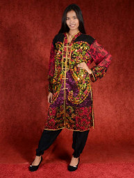 Salwar kameez, Indiase jurk of Punjabi dress bordeaux gold