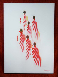 Schilderij op canvas "Monks"