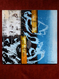 Schilderij op canvas "blue dragon"