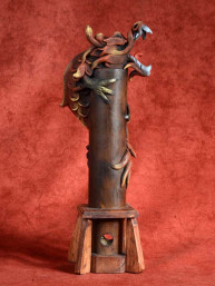 Wierookbrander met draak groot bruin