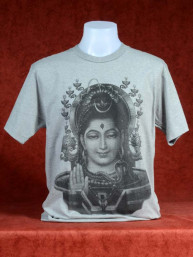 Leuk T-shirt met hoofd van Shiva grijs