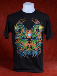Origineel T-Shirt met twee Chinese Draken