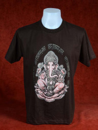 T-Shirt met afbeelding van Ganesha op lotus