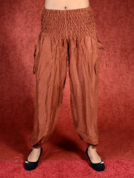 Koper bruine harem broek model Aladdin