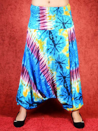Dip-Dye & Tie-Dye Harem broek model Sinbad blauw