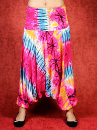 Dip-Dye & Tie-Dye Harem broek model Sinbad roze